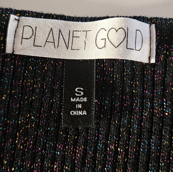 🌺Planet Gold Mini Sweater Dress - Picture 4 of 5